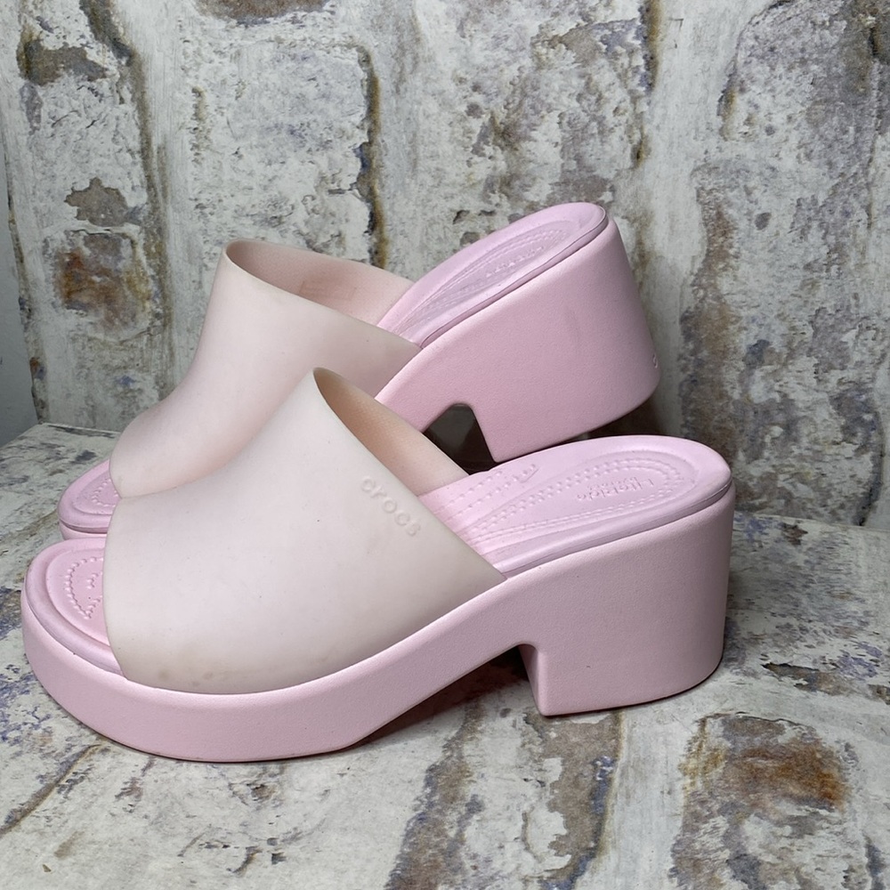 CROCS Brooklyn Frosted Slide Heel - Picture 2 of 6